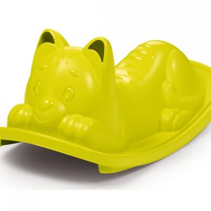 נדנדת חתול לקטנטנים דגם Cat Rocker בצבע ירוק ליים של חברת Smoby מצרפת
