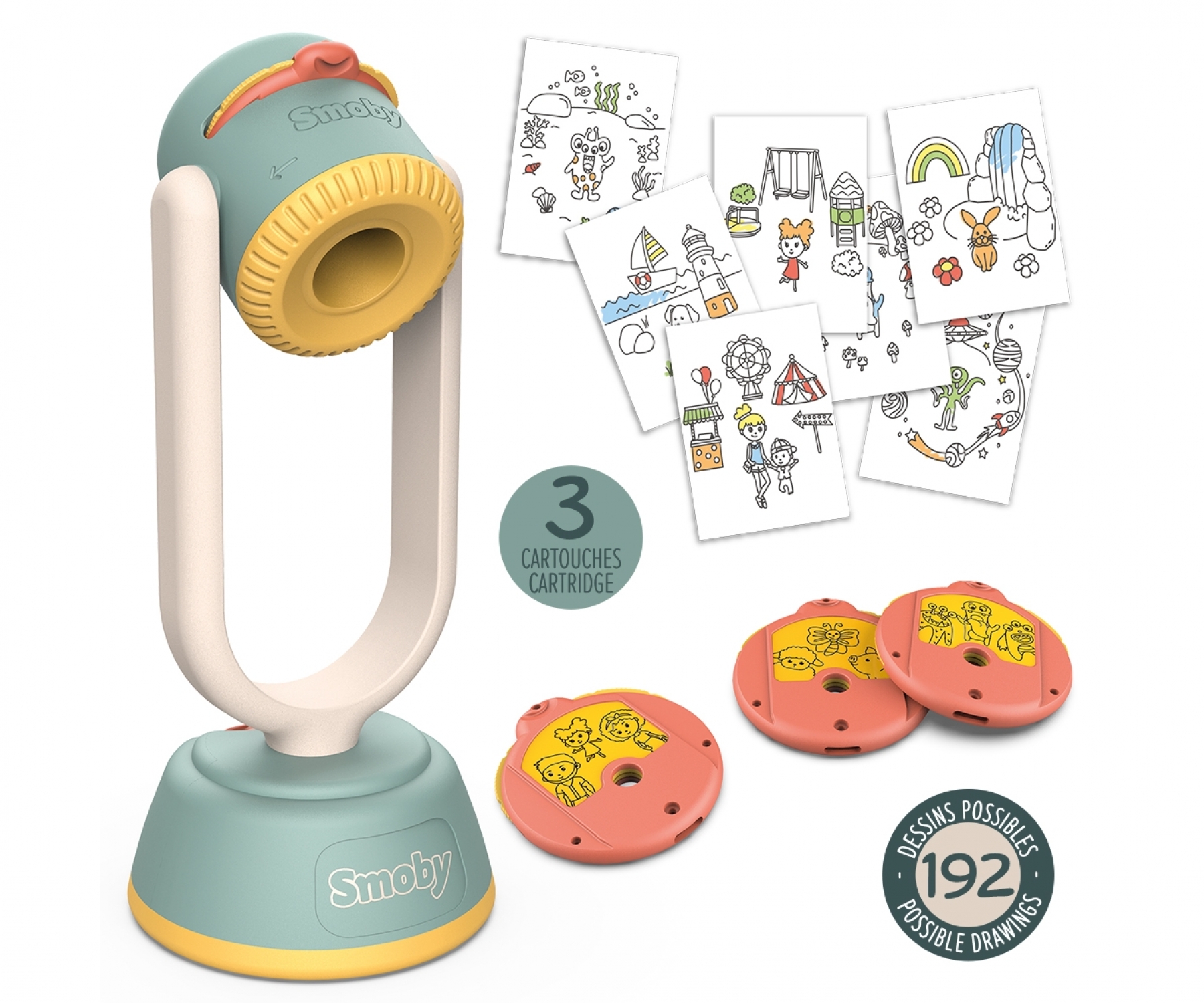 מנורת ציור Smoby – מנורת מקרן לציור לילדים – תמונה 2