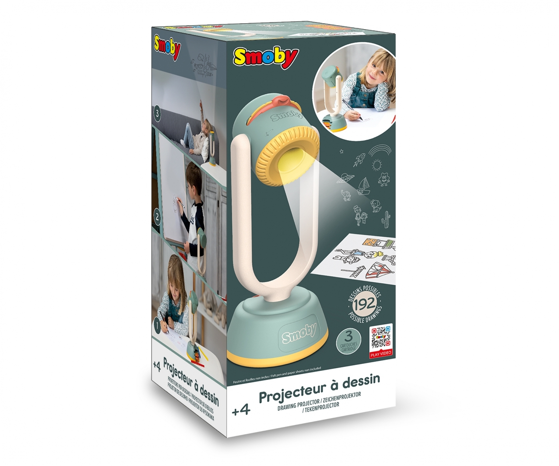 מנורת ציור Smoby – מנורת מקרן לציור לילדים – תמונה 7