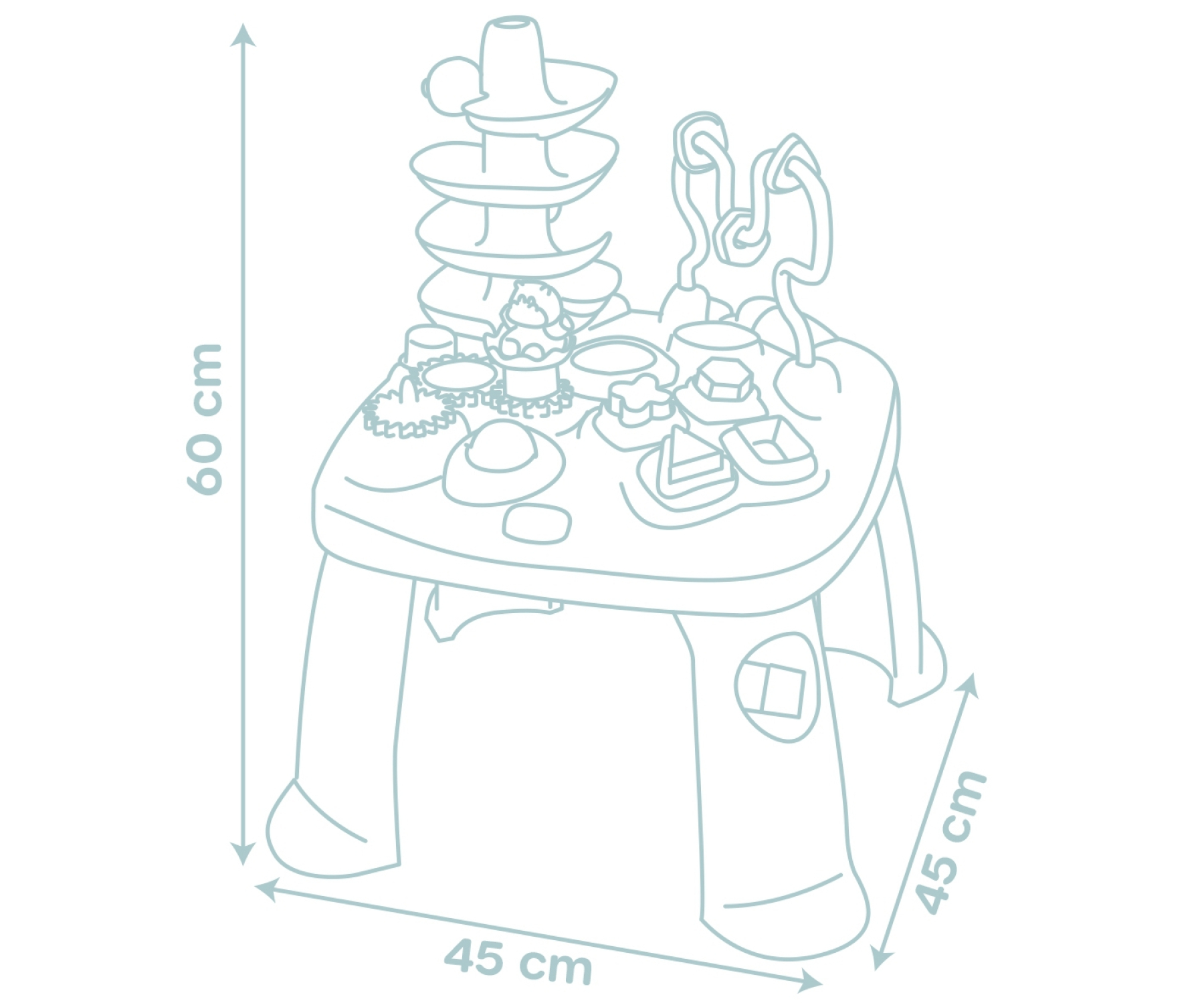 שולחן פעילות אינטראקטיבי לילדים מעודד למידה התפתחות ודמיון של חברת Smoby מצרפת – תמונה 5