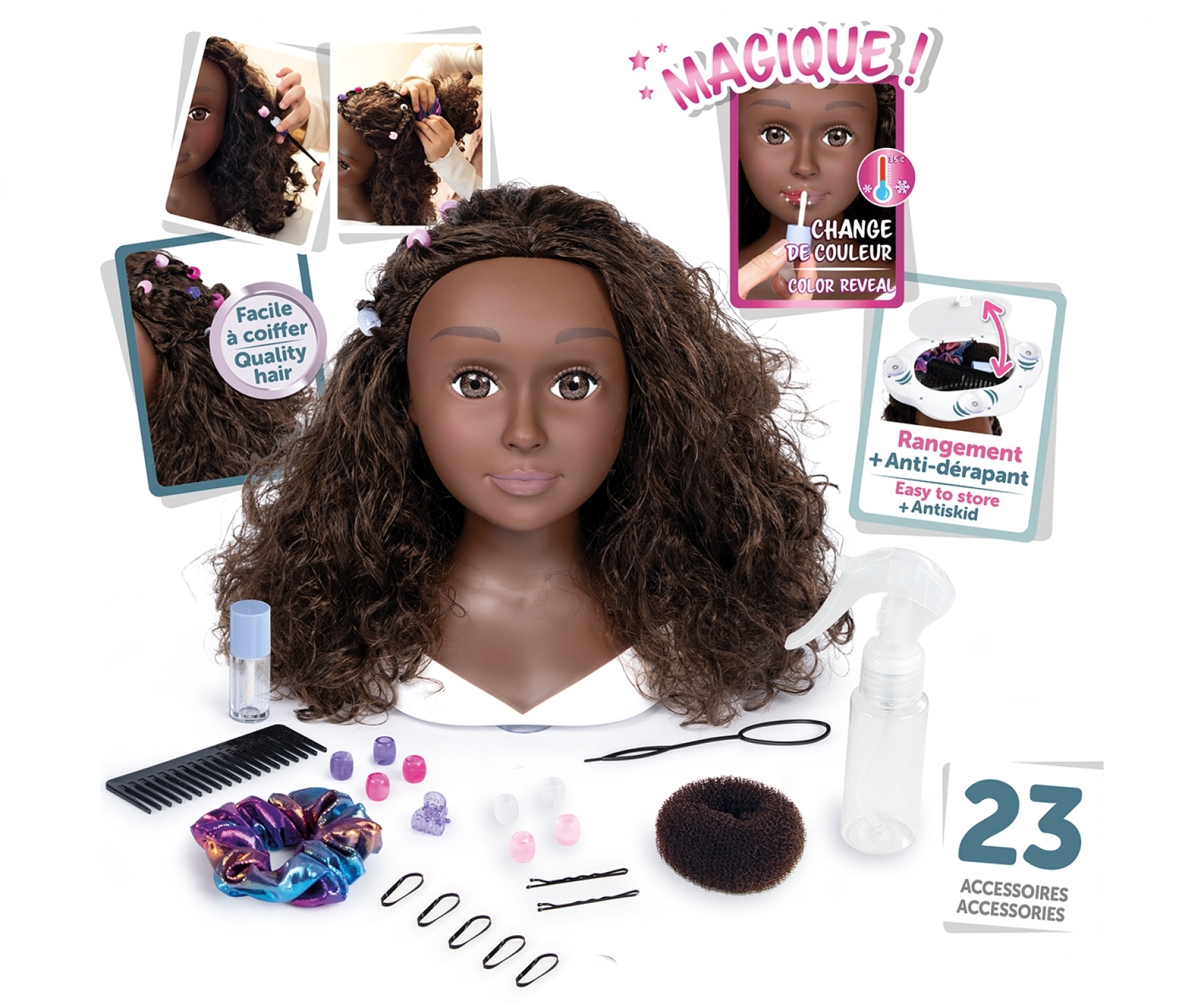 ראש עיצוב שיער דגם Afro Styling של חברת Smoby מצרפת – תמונה 2