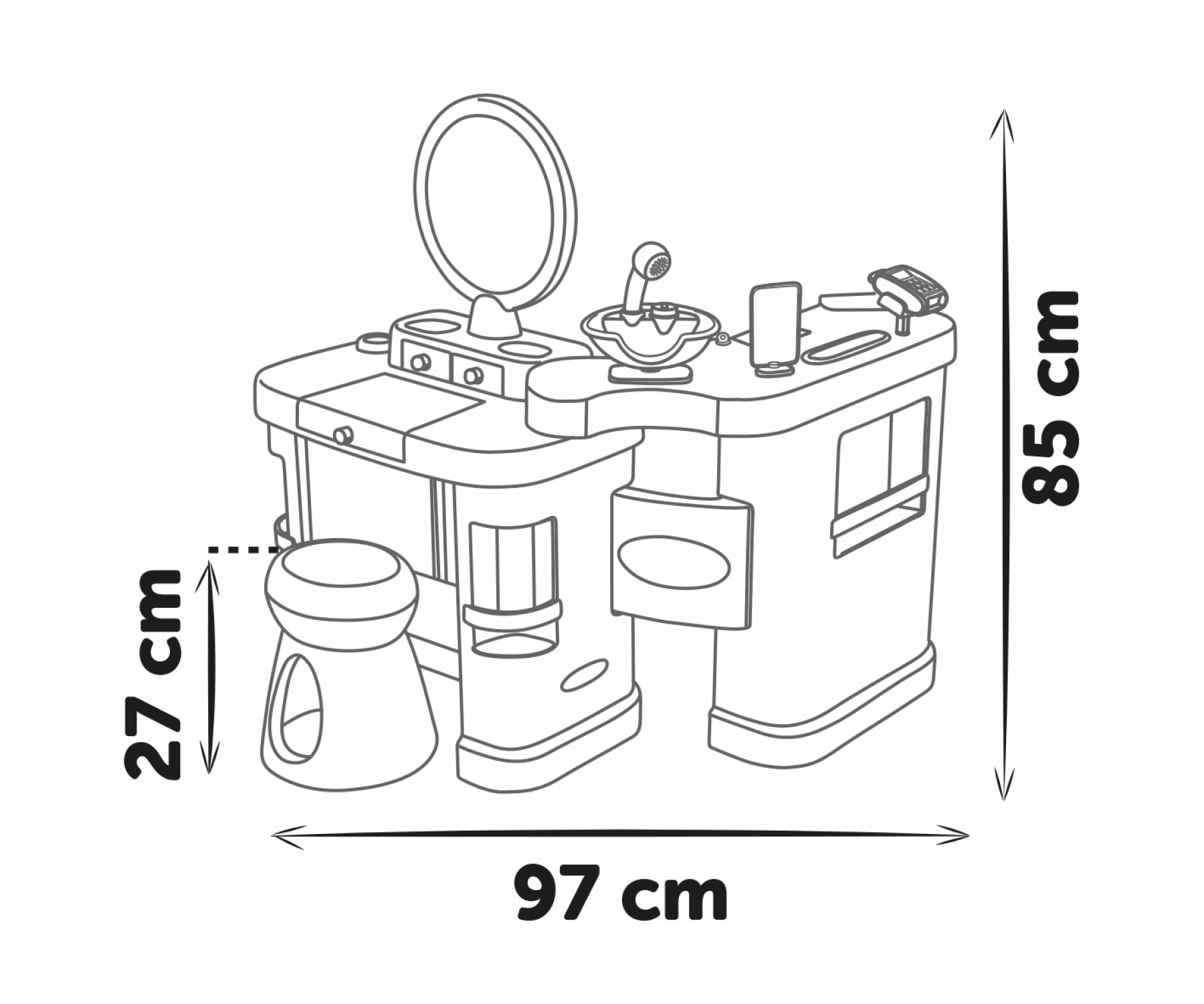 מרכז יופי לילדים שיער דגם Beauty Center של חברת Smoby מצרפת – תמונה 3